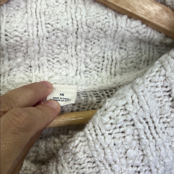 Anthropologie - Moth Wood Button Turtleneck Cream Long Sleeve Knit Sweater XS - Picture 11 of 12
